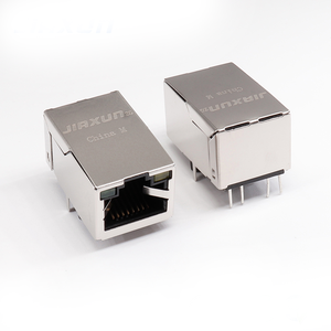 Cổng duy nhất 1000/2.5G/5G Cơ Sở-t Modular Kết nối mạng 10p8c 8P8C Cat5 CAT5e CAT6 cat6A 8P LAN RJ45 <span class=keywords><strong>Ethernet</strong></span> Jack <span class=keywords><strong>PCB</strong></span> jack - Product Image 1