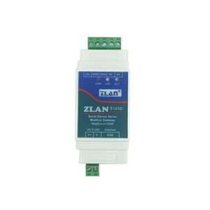 ZLAN5143D-montaje de Riel Din, pequeño tamaño, puerto Serial RS485 a TCP/IP, Ethernet, convertidor de servidor Modbus RTU a Modbus TCP