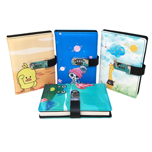 Bloc de notas creativo con bloqueo de contraseña, manual para estudiantes, diario A5 de cuero PU con contraseña, diario con cerradura - Product Image 1