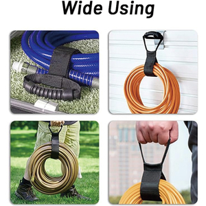 Fabricante de correas Gacent, correa de almacenamiento de gancho y bucle ajustable personalizada con asa para manguera de servicio pesado, cable - Product Image 4