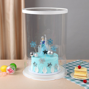 Tall Transparent 10 Inches <strong>PET</strong> Transparent Round Cake <strong>Box</strong> Wedding Cake <strong>Box</strong> Birthday Transparent Clear Round Cake Packaging <strong>Box</strong> - Product Image 3