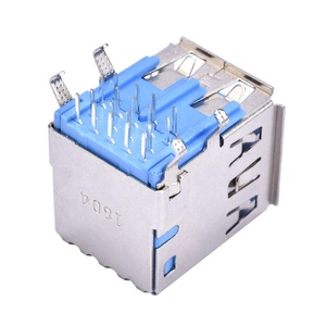 2x1双层弯曲角外壳USB 3.0母充电连接器USB 3.0插孔 - Product Image 5