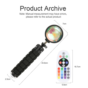 Yeni 16 renkler RGB APP kontrolü gün batımı projektör lambası Led projeksiyon ışığı günbatımı lamba uzaktan - Product Image 5