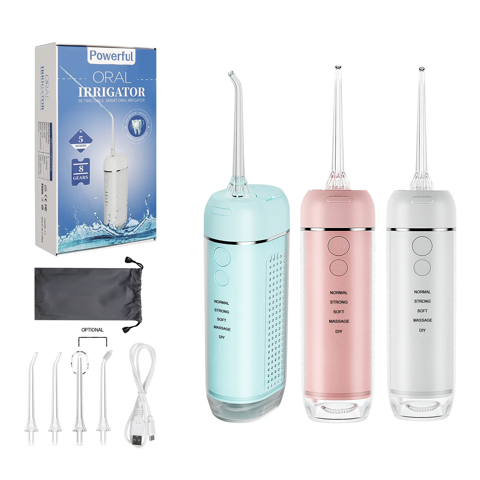 SINBOL novo venda quente profissional dental recarregável irrigador oral uso familiar dental água picareta para viagens