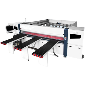 Sierra de mesa automática para carpintería, sierra de haz de Panel de ordenador, máquina de sierra de Panel de corte de haz de carga trasera CNC - Product Image 1