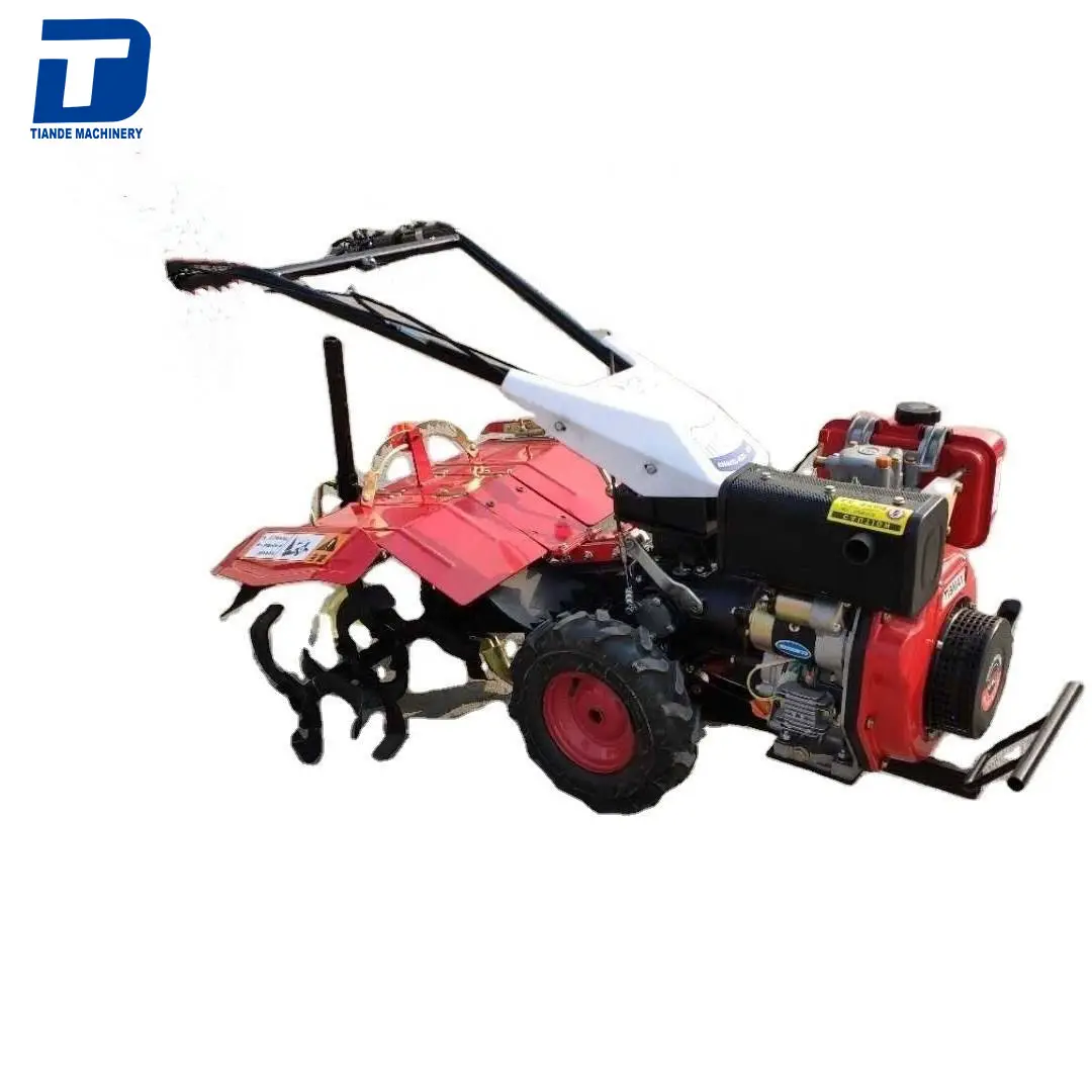 Harga rendah 5.5kw cultivator mini tiller rotary traktor berjalan