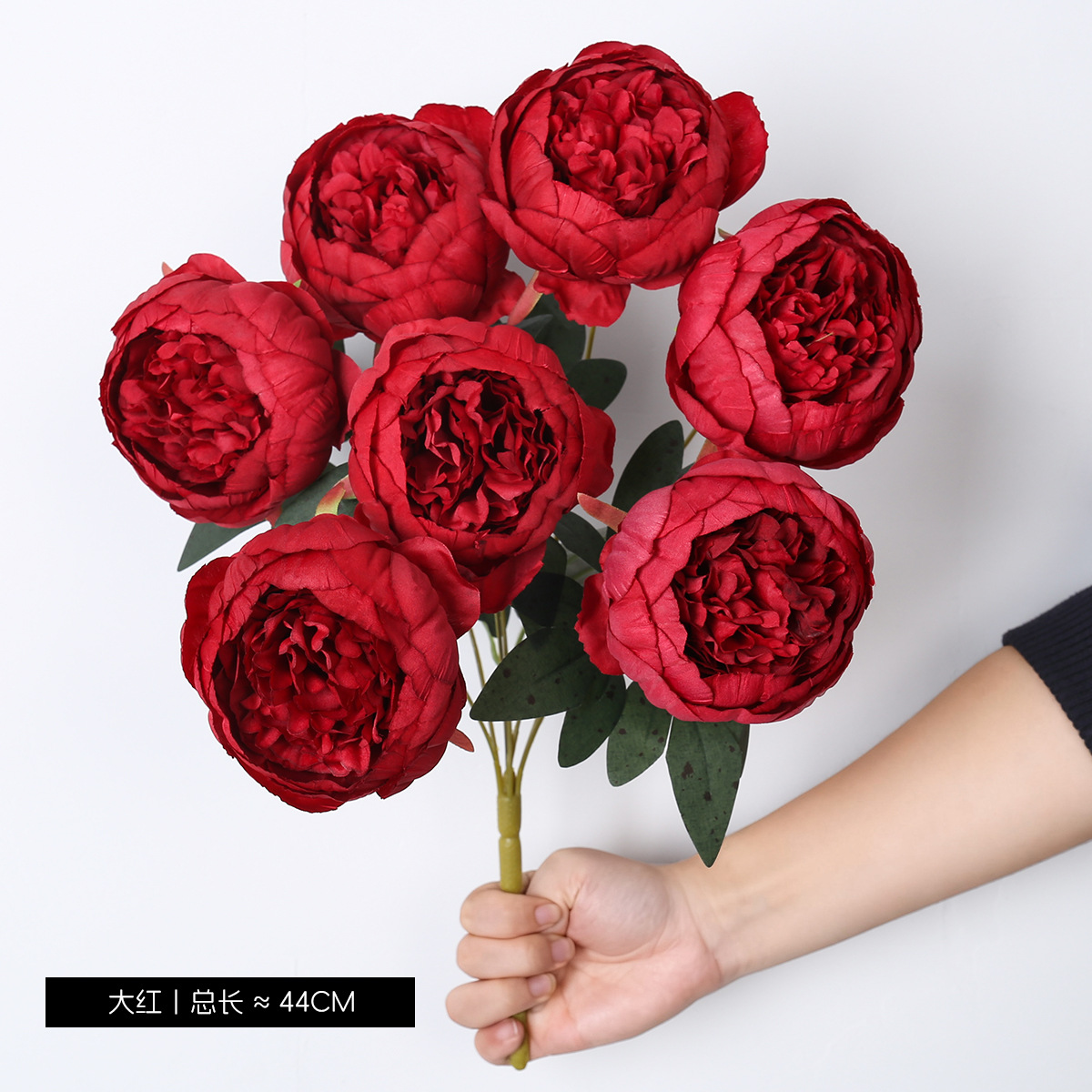 ดอกโบตั๋น 7 ดอก - สีแดงสด