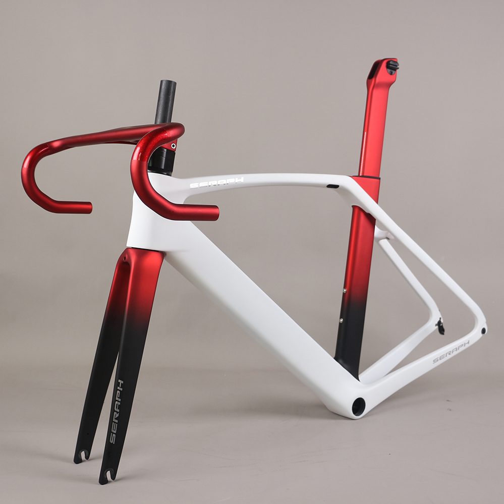 SERAPH EPS technology Cycling V brake bike carbon frame Bicycle Frameset road bicycle parts 700*32C T1000 road frame TT-X35