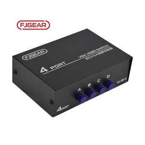 FJ-15-4 Fjgear Hot Selling 4-Port <strong>VGA</strong> Switch 1920*1440 Support 3D Audio &amp; Video Accessory with 4 <strong>Inputs</strong> and 1 <strong>Output</strong>