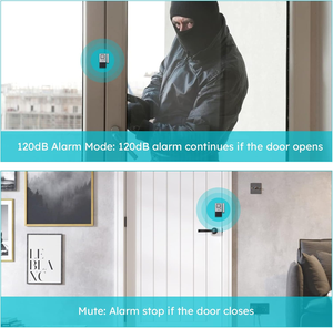 Alarma de ventana de puerta con alertas de aplicación Seguridad en el hogar inteligente WiFi inalámbrico Alarmas de ventana y puerta para seguridad en el hogar Seguridad para niños - Product Image 6