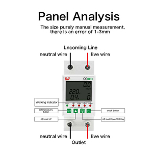 Interruttori WIFI Smart MCB Over Curent Timer interruttore digitale sotto-tensione protettore relè di tensione regolabile 220V 63A - Product Image 6
