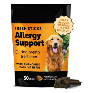 Dị ứng cứu trợ hỗ trợ miễn dịch bí ngô có hương vị Gậy nha khoa cho chó với Protein thô chất béo sợi Natri hexametaphosphate HMP - Product Image 6