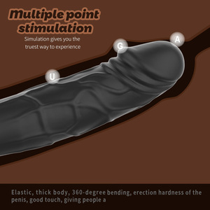Gode extra long en silicone, masturbateur vaginal anal, massage de la prostate, pénis épais, bite, sex-toy pour femmes adultes - Product Image 3