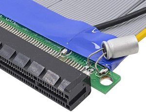 <strong>PCI</strong>-Express <strong>PCI</strong>-E PCIE 16 X Riser Card Extender Cable with Molex Power Supply Cable - Product Image 3