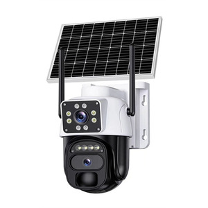 F411 4MP Solar PTZ Floodlight Camera Dual Lens with Full Color Night Vision Human <strong>Detection</strong> IP67 for Outdoor <strong>Use</strong> CMOS <strong>Sensor</strong> - Product Image 1