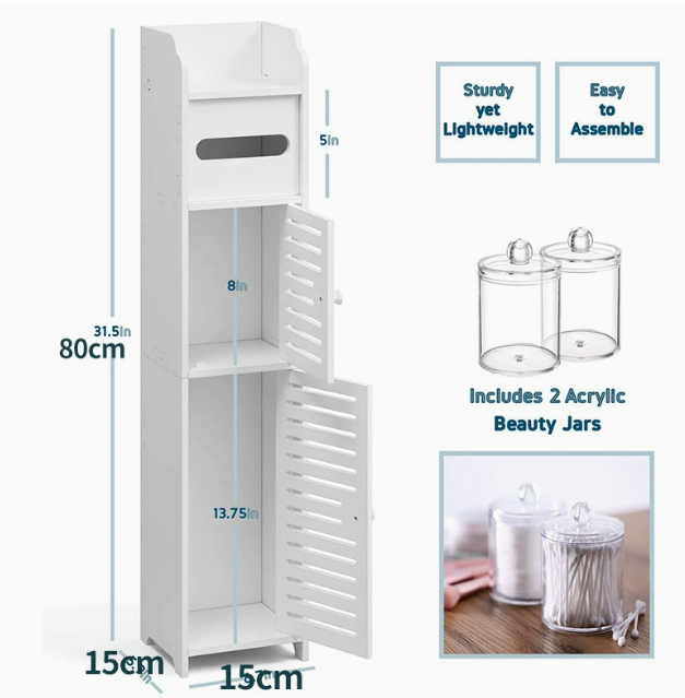 White 80-inch double-door sliding assembly upper lower sections