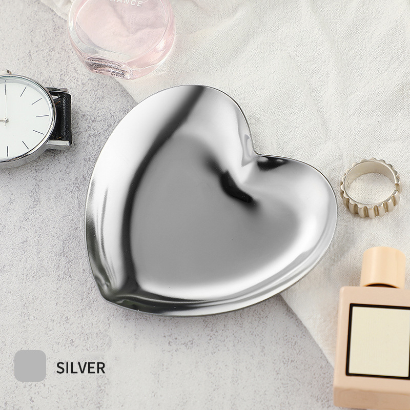 silver-heart shaped