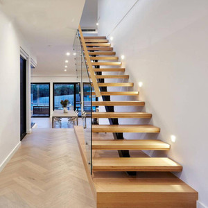 Giá rẻ thiết kế <span class=keywords><strong>Walnut</strong></span> slab Granite Loft trong nhà gấp gỗ cầu thang nổi và thẳng cầu thang cầu thang - Product Image 3