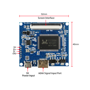 3.5นิ้วโมดูล LCD ความถี่60Hz 300ความสว่าง60Hz ทนต่ออุณหภูมิสูงพร้อมแผงสัมผัสแบบหลายแผงและบอร์ด - Product Image 3
