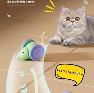 Sınır ötesi elektrikli kedi oyuncak kendinden Hi çalışan araba fare plastik kutu oyuncak kediler ve köpekler için balık uygulama - Product Image 6