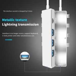 <span class=keywords><strong>USB</strong></span>-<span class=keywords><strong>C</strong></span> Hub Dongle ADS-301c 5-Port <span class=keywords><strong>Multi</strong></span> Splitter 1 * USB3.0 3 * USB2.0 Thunderbolt 4 1 * USB3.0 + 3 * USB2.0 + Tipo-<span class=keywords><strong>c</strong></span> Adaptador Dongle Hub