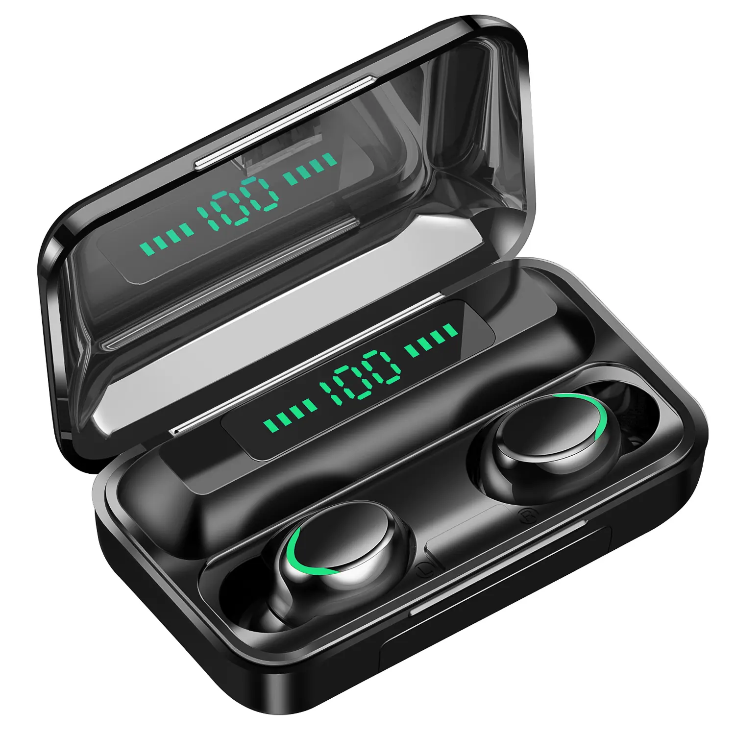 Fornitura di fabbrica F9 Bt 5.0 cuffie In-Ear auricolari Wireless con Power Bank da 2000mAh per auricolari da gioco per smartphone