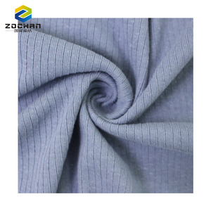 Costilla irregular 55% Lino 45% algodón droneedle costilla tejido de punto elástico para Ropa de baile - Product Image 1
