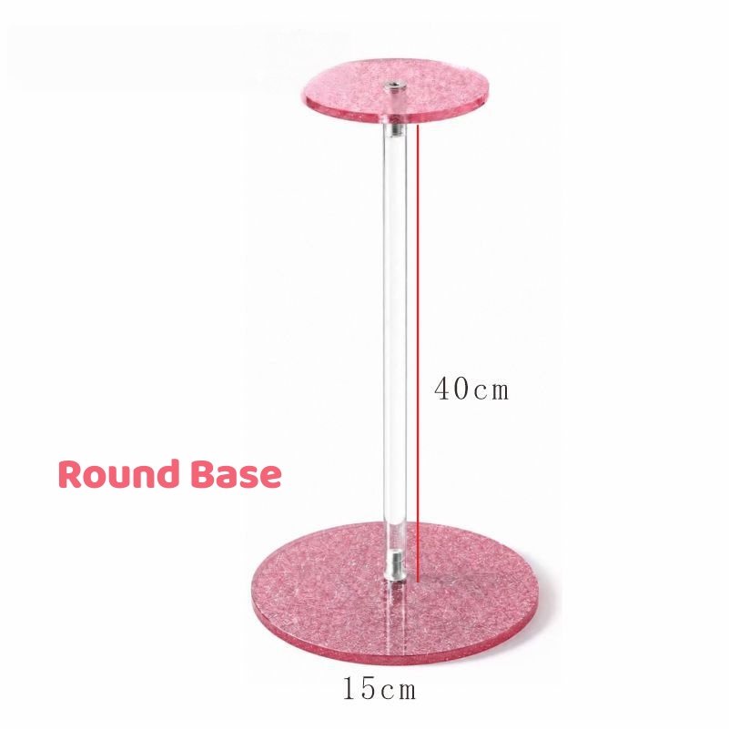Base ronde rose chatoyante