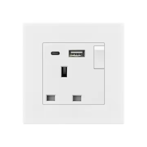 双插座Bs 1363英国墙13a双开关插座防水USB 3独立开关插座 - Product Image 1