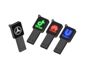 Hochgeschwindigkeits-LED-Licht USB-Stick 3.0/2.0 Flash-Speicher 16GB 32G 64GB 128GB Metall-KEY USB-Flash-Laufwerke mit Licht - Product Image 6