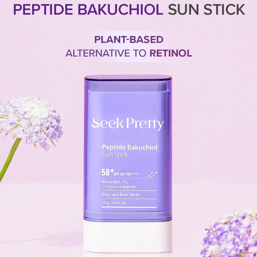 Korean Vegan Peptide Bakuchiol Sun Stick Uv Protector Sunstick Hidratante Protector Solar SPF 50 Protección Solar Stick Para Cara Cuerpo