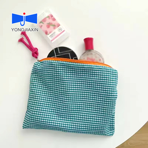 Reuse Custom Logo Size and Color Cotton Fabric Canvas Zip Zipper Makeup Cosmetic Cotton <strong>Pouch</strong> - Product Image 1