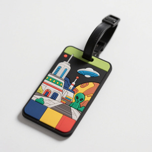 Bán buôn biểu tượng tùy chỉnh du lịch cao su TAG Silicone nhãn ID mềm PVC hành lý Tag cho túi - Product Image 4