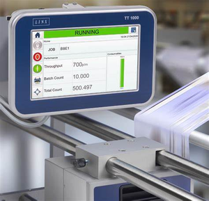 Linx TT1000 53mm 107mm spesso stampante a trasferimento termico automatico macchina di codifica per grandi aree per sacchetti di plastica