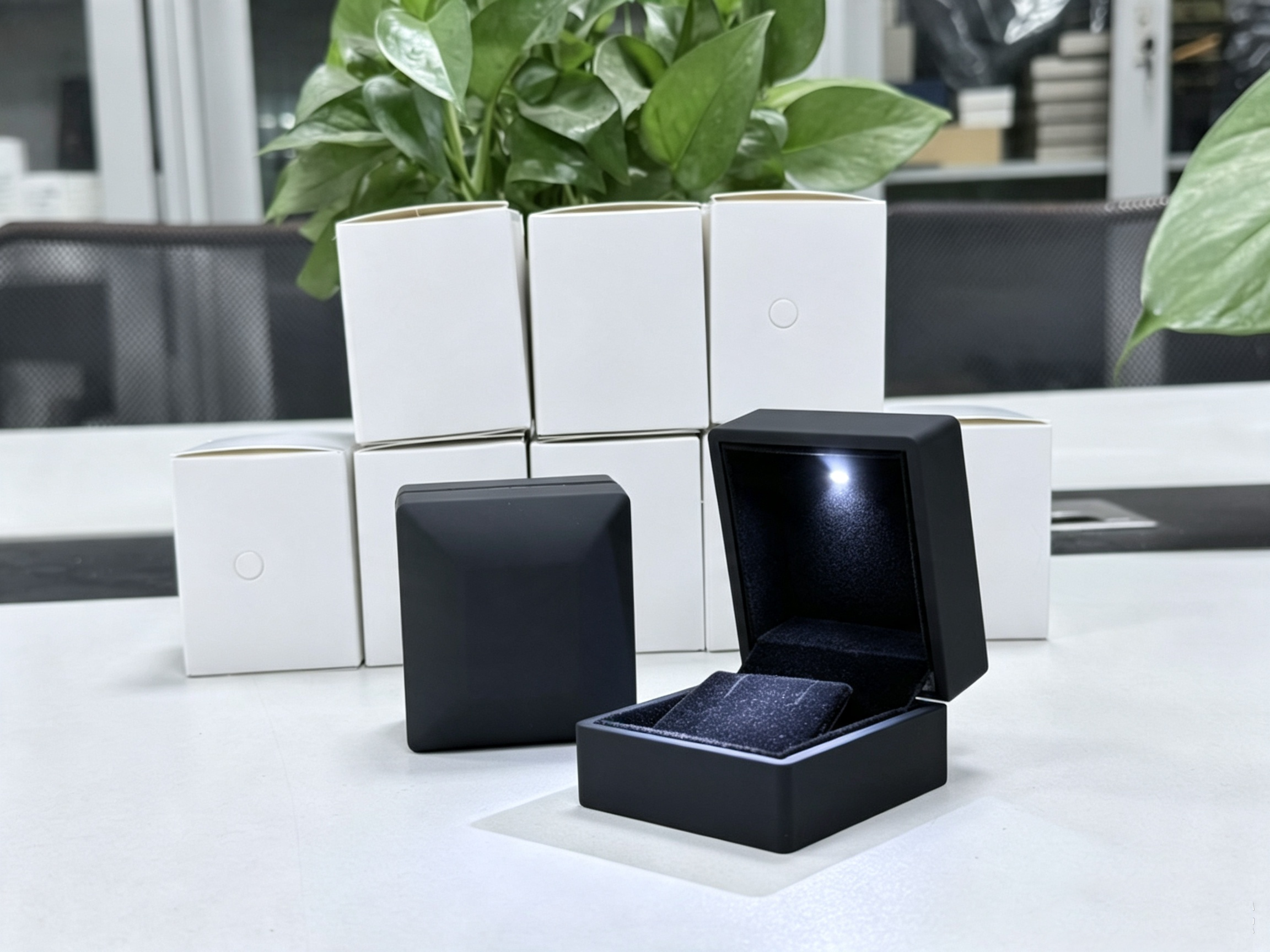 Black Earring Box 60*65*50mm