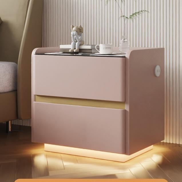 Lampe à détecteur USB intelligente rose.
