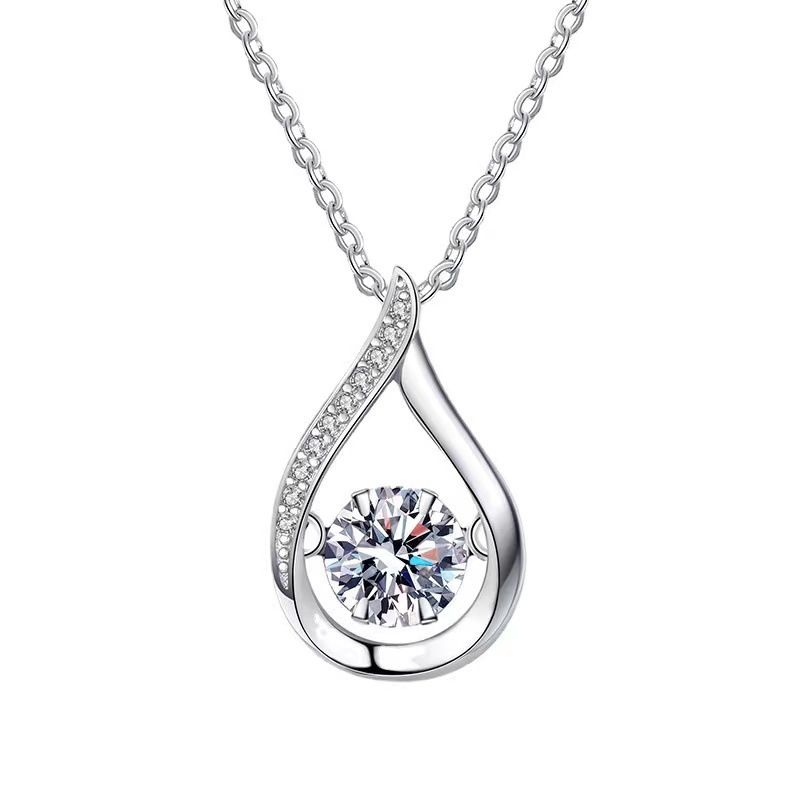 Collana smart a goccia - oro bianco