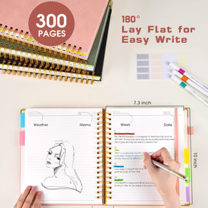 Removable 300 Sheet Hardcover Spiral PU <strong>Notebook</strong> Journal Leatherbound B5 <strong>Notebook</strong> for Vocational School <strong>Notes</strong>