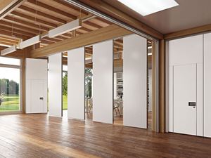 Sistema de puerta corredera de partición móvil, divisor de espacio automático o semiautomático - Product Image 3