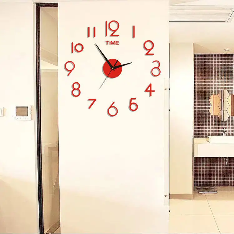 2024 digitale dekorative uhr 3d wanddekoration uhr uhren für heimdekoration zubehör wohnzimmer wanduhr