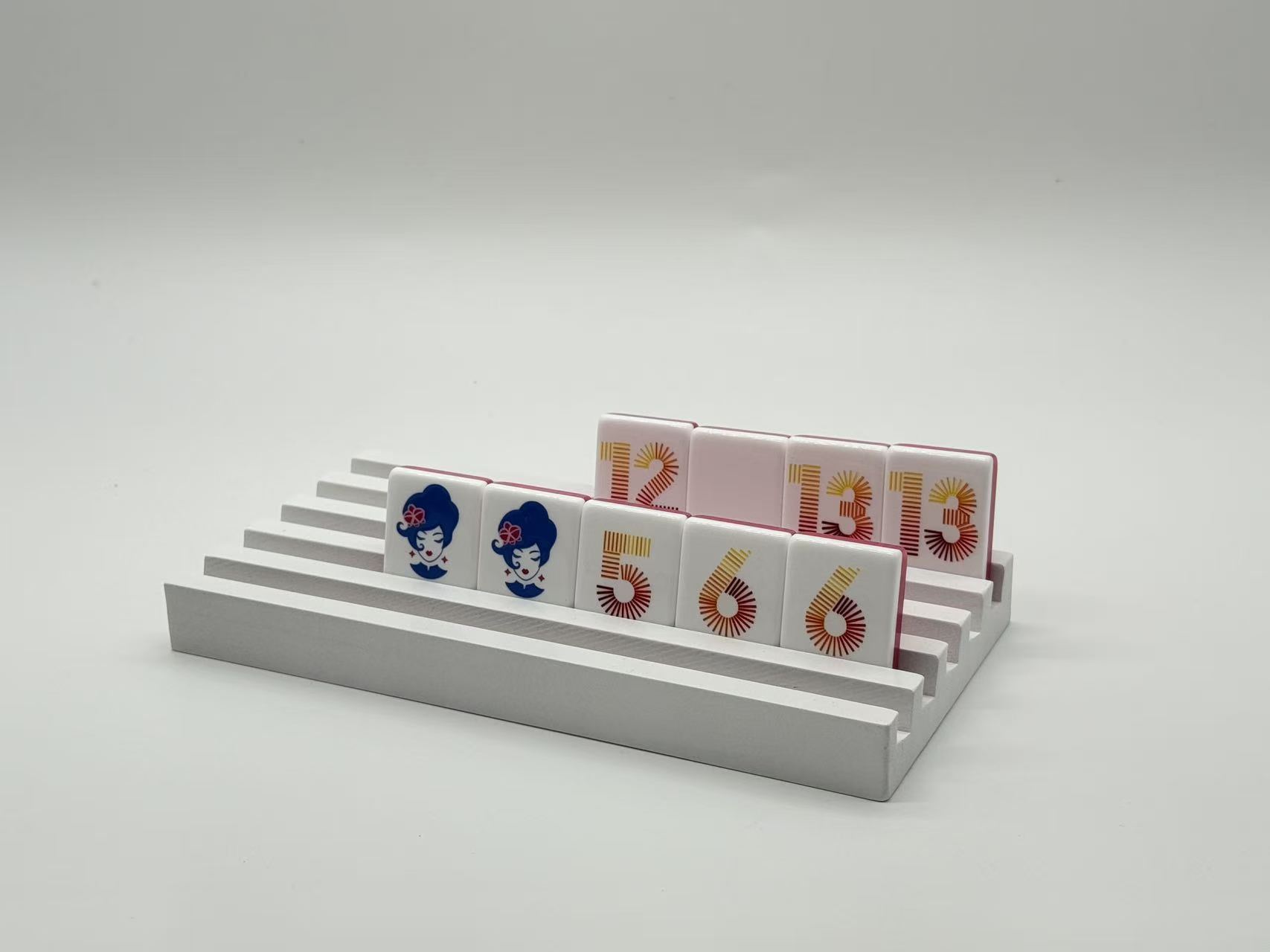 4 Soportes Blancos para Fichas de Rummikub