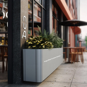 Factory Direct Price Large Custom Wide Color Metal Flower <strong>Pots</strong> Outdoor Box Stainless Steel Iron Planter Boxes Flower Planter Box - Product Image 3