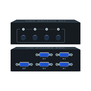 <strong>4</strong> in <strong>1</strong> out Manual Key Switch <strong>VGA</strong> Video <strong>Splitters</strong> &amp; Converters - Product Image 1