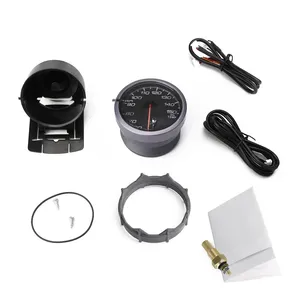 Medidor de temperatura de aceite de cara negra de 60MM, 50-150C, función de pico de luz blanca/ámbar, medidor de temperatura de aceite, medidor de coche con Sensor - Product Image 6