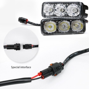 C0804ไฟวิ่งกลางวันอัตโนมัติสำหรับรถยนต์2ชิ้น, ไฟสัญญาณเลี้ยวรถเดย์ไลท์3แอลอีดี12โวลต์กันน้ำไฟตัดหมอก6000K - Product Image 3