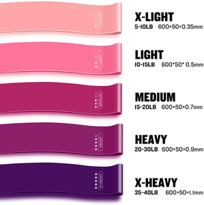 Mini bandas elásticas cortas impresas personalizadas para ejercicio de cadera y pierna, bandas de resistencia duraderas, juego de bandas de resistencia para mujeres - Product Image 4