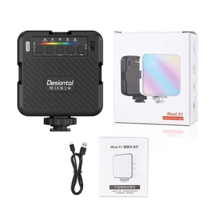 Desiontal X1 Portable RGB Cell Phone Live Streaming Fill <strong>Light</strong> with 9 <strong>FX</strong> Effects Adjustable Brightness for Photography and Video - Product Image 5