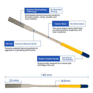 Kim Cương Tập Tin Thiết Lập Bán Buôn Dụng Cụ Cầm Tay Carbon Thép Không Có Biến Dạng Kim Cương Kim Tập Tin - Product Image 2