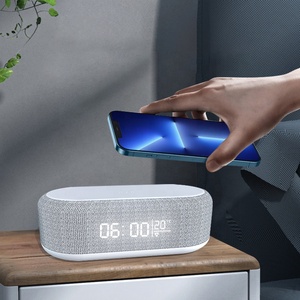 2024 New Design <strong>Multi</strong> <strong>Function</strong> Time Display 4 in 1 Digital <strong>Table</strong> Alarm Clock 15W Fast Wireless Charger With Led Night Light - Product Image 3