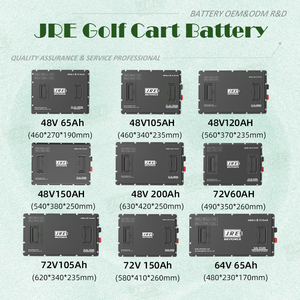 JRE E高尔夫球车电动手推车，带定制48 V 105Ah球车深循环51.2V 48伏汽车锂离子16S1P电池组